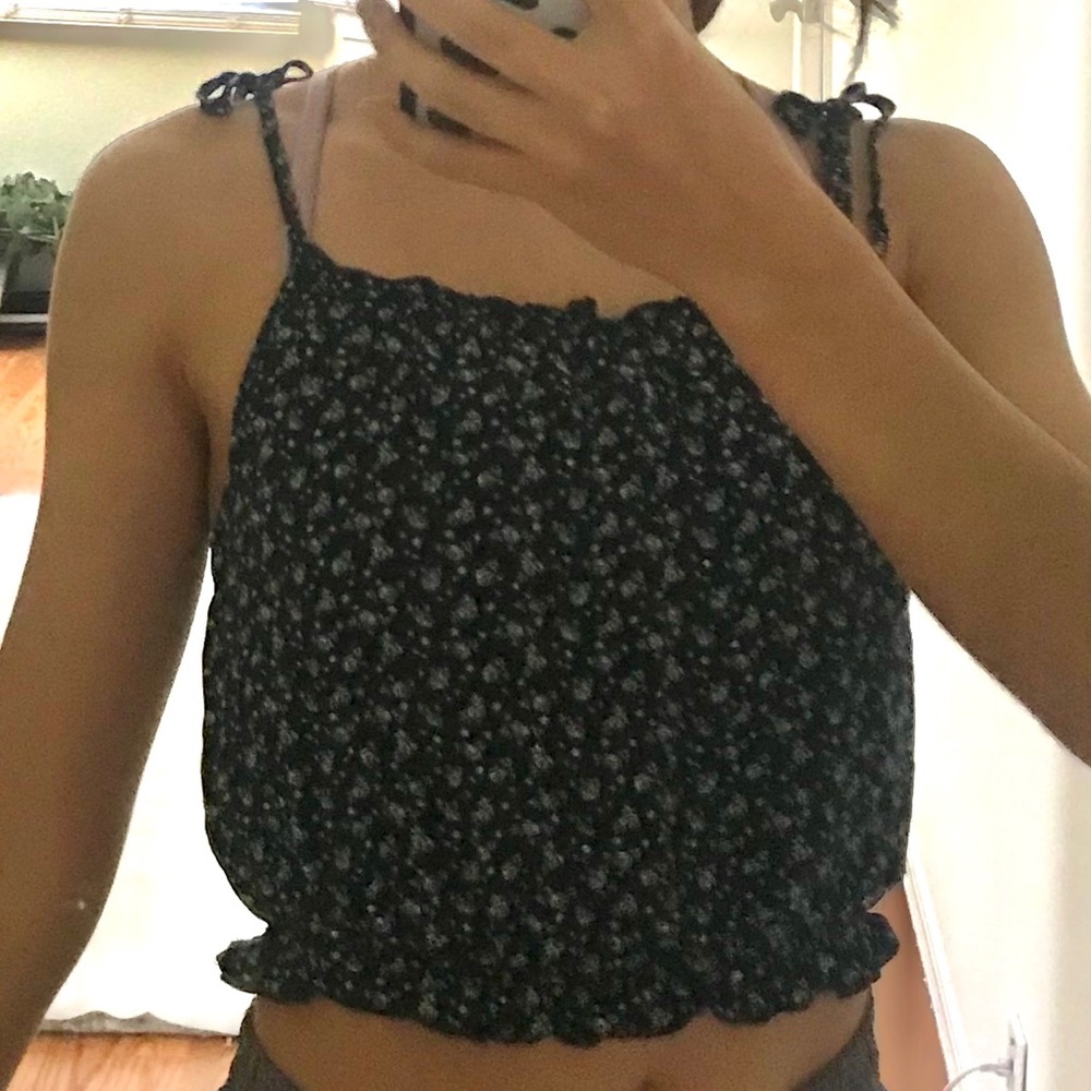Brandy Melville/John Galt navy floral tanktop